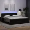 Image de vidaXL Lit ottoman avec matelas & LED Noir 180x200cm similicuir
