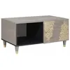 Image de vidaXL Table basse Gris 80 x 50 x 40 cm bois de manguier massif