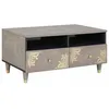 Image de vidaXL Table basse Gris 80 x 54 x 40 cm bois de manguier massif
