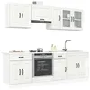 Image de vidaXL Ensemble d'armoires de cuisine 8 pcs Kalmar blanc brillant
