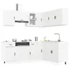 Image de vidaXL Ensemble d'armoires cuisine 11pcs Porto blanc bois d'ingÃ©nierie