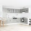Image de Armoire de cuisine vidaXL """"Lucca"""" avec doubles lavabos en bois d'ingÃ©nierie gris bÃ©ton