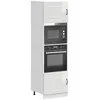 Image de vidaXL Armoires de four 2 pcs Lucca blanc brillant bois d'ingÃ©nierie