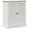 Image de vidaXL Cabinet de salle de bain avec stockage Blanc 68 x 34 x 80 cm