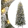 Image de vidaXL Sapin de Noël artificiel 150 LED et flocon de neige 120 cm