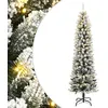 Image de vidaXL Sapin de Noël artificiel 300 LED et neige floquée 180 cm3315770