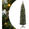 Image de vidaXL vidaXL Sapin de Noël artificiel mince 150 LED 120 cm
