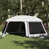 Image de Vidaxl Tente Piscine Toit Amovible Parois Maille Gris 670x590 Cm