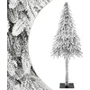 Image de vidaXL Sapin de NoÃ«l artificiel Blanc 86 x 86 x 210 cm
