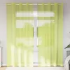Image de Vidaxl Rideaux En Voile Avec ?illets 2 Pcs Vert Pomme 140x245 Cm