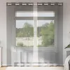 Image de Vidaxl Rideaux En Voile Avec ?illets 2 Pcs Gris FoncÃ© 140x245 Cm