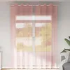 Image de Vidaxl Rideaux En Voile Avec ?illets 2 Pcs Rose 140x260 Cm