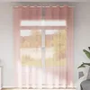 Image de Vidaxl Rideaux En Voile Avec ?illets 2 Pcs Rose 140 X 300 Cm