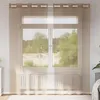 Image de Vidaxl Rideaux En Voile Avec ?illets 2 Pcs Marron Clair