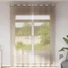 Image de Vidaxl Rideaux En Voile Avec ?illets 2 Pcs Marron Clair