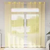 Image de Vidaxl Rideaux En Voile Avec ?illets 2 Pcs Jaune
