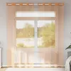 Image de Vidaxl Rideaux En Voile Avec ?illets 2 Pcs Terre Cuite