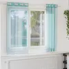 Image de Vidaxl Rideaux En Voile Avec ?illets 2 Pcs Turquoise