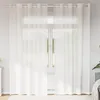 Image de Vidaxl Rideaux En Voile Avec ?illets 2 Pcs Blanc