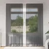 Image de Vidaxl Rideaux En Voile Avec Passe-Tringles 2 Pcs Noir