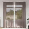 Image de Vidaxl Rideaux En Voile Avec Passe-Tringles 2 Pcs Marron