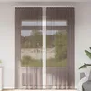 Image de Vidaxl Rideaux En Voile Avec Passe-Tringles 2 Pcs Marron