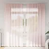 Image de vidaXL Vidaxl Rideaux En Voile Avec Passe-Tringles 2 Pcs Rose Clair