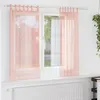 Image de vidaXL Vidaxl Rideaux En Voile Avec Passe-Tringles 2 Pcs Rose