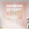 Image de Vidaxl Rideaux En Voile Avec Passe-Tringles 2 Pcs Rose