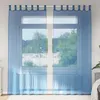 Image de Vidaxl Rideaux En Voile Avec Passe-Tringles 2 Pcs Bleu Royal