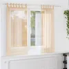 Image de Vidaxl Rideaux En Voile Avec Passe-Tringles 2 Pcs Sable