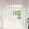 Image de Vidaxl Rideaux En Voile Avec Passe-Tringles 2 Pcs Blanc