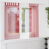 Image de Vidaxl Rideaux En Voile Avec Passe-Tringles 2 Pcs Rouge Bordeaux