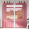 Image de Vidaxl Rideaux En Voile Avec Passe-Tringles 2 Pcs Rouge Bordeaux