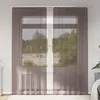 Image de Vidaxl Rideaux En Voile Avec Passants 2 Pcs Marron