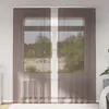 Image de Vidaxl Rideaux En Voile Avec Passants 2 Pcs Marron