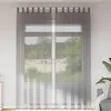 Image de Vidaxl Rideaux En Voile Avec Boucles 2 Pcs Gris FoncÃ© 140x260 Cm