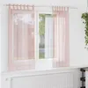 Image de Vidaxl Rideaux En Voile Avec Boucles 2 Pcs Rose Clair 140x140 Cm