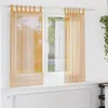 Image de Vidaxl Rideaux En Voile Avec Boucles 2 Pcs Orange 140x140 Cm