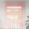 Image de Vidaxl Rideaux En Voile Avec Boucles 2 Pcs Rose 140x260 Cm