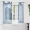 Image de Vidaxl Rideaux En Voile Avec Boucles 2 Pcs Bleu Royal 140x175 Cm