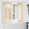 Image de Vidaxl Rideaux En Voile Avec Boucles 2 Pcs Sable 140x175 Cm
