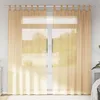 Image de Vidaxl Rideaux En Voile Avec Boucles 2 Pcs Sable 140x225 Cm