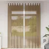 Image de Vidaxl Rideaux En Voile Avec Boucles 2 Pcs Marron Clair 140x260 Cm