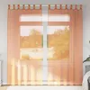Image de Vidaxl Rideaux En Voile Avec Boucles 2 Pcs Terre Cuite 140x245 Cm