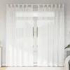 Image de Vidaxl Rideaux En Voile Avec Boucles 2 Pcs Blanc 140x245 Cm