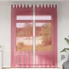 Image de Vidaxl Rideaux En Voile Avec Boucles 2 Pcs Rouge Bordeaux 140x260 Cm