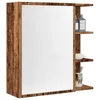 Image de vidaXL Armoire Ã  miroir de salle de bain vieux bois 62,5x20,5x64 cm