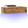 Image de vidaXL Meuble TV avec Ã©clairage LED vieux bois 60x35x15,5 cm