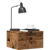 Image de vidaXL Vidaxl Tables De Chevet Murales 2 Pcs Vieux Bois 34x30x20 Cm